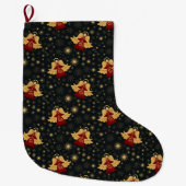 Christmas stocking - Angels & Starry Snowflakes Grote Kerstsok (Voorkant)