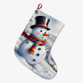 Christmas Stocking, Snowman Grote Kerstsok (Voorkant (Hangend))