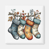 Christmas Stockings Magnet | Christmas Magnet Magneet (Voorkant)