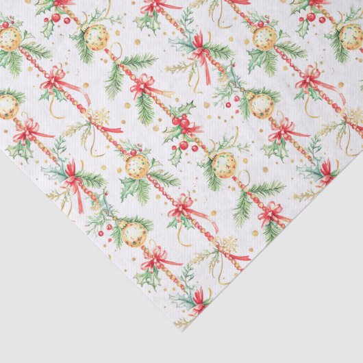 Christmas String Ornamenten Baubles Tissuepapier (Detail)