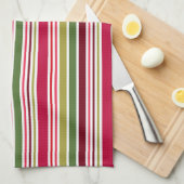 Christmas Striped– Holiday Cooking & Baking Gift Theedoek (Quarter Fold)