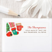 Christmas Sugar Cookie retour adreslabel Etiket (Insitu)