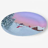 Christmas sunset papieren bordje (Gekanteld)