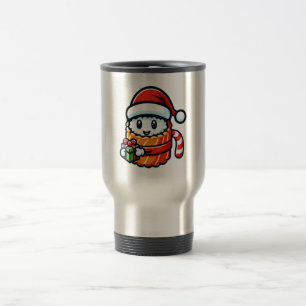 Christmas Sushi - Schattigee vakantie eten Cartoon Reisbeker
