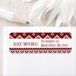 Christmas Sweater Return Address Etiket