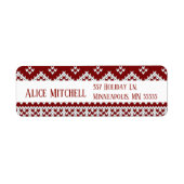 Christmas Sweater Return Address Etiket (Voorkant)
