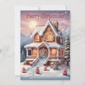 Christmas Sweet Gingerbread House Carte de vacance (Devant)