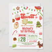 Christmas Sweet Un Anniversaire Invitation (Devant)