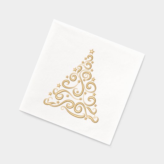 Christmas Swirls and Stars Tree Elegant (Gauche)