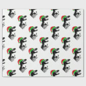 Christmas T-Rex Cadeaupapier (Vlak)