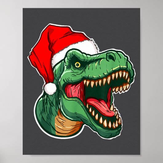 Christmas T-rex  Poster (Voorkant)