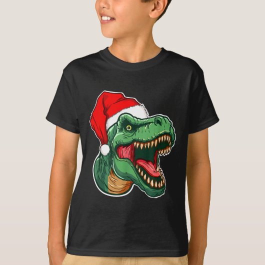 Christmas T-rex  T-shirt (Voorkant)