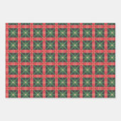 Christmas Tartan Pattern Inpakpapier Vel (Voorkant 3)