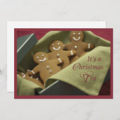 Christmas Tea Gingerbread Invitation (Devant / Derrière)