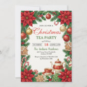 Christmas Tea Holiday Party Invitation (Devant)