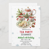 Christmas tea party invitation (Devant / Derrière)
