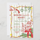 Christmas Tea Party Scribble Hand Drawn Invitation (Devant)