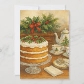 Christmas Tea Party / Tea Time Kaart (Achterkant)