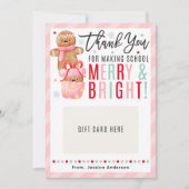 Christmas Teacher Appreciation Gift Card Holder Kaart (Voorkant)
