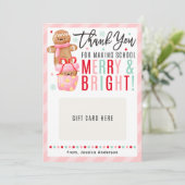 Christmas Teacher Appreciation Gift Card Holder Kaart (Staand voorkant)