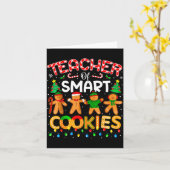 Christmas Teacher Of Smart Cookies Funny Cute Ging Kaart (Gele Bloem)