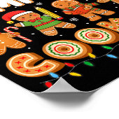Christmas Teacher Of Smart Cookies Funny Cute Ging Poster (Hoek)