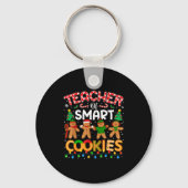 Christmas Teacher Of Smart Cookies Funny Cute Ging Sleutelhanger (Voorkant)