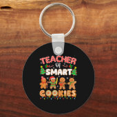 Christmas Teacher Of Smart Cookies Funny Cute Ging Sleutelhanger (Voorkant)