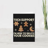 Christmas Tech Support Here to Delete Cookie Xmas  Kaart (Voorkant)