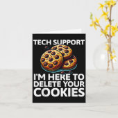 Christmas Tech Support hier om cookies Xmas C te v Kaart (Gele Bloem)