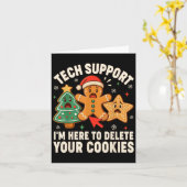 Christmas Tech Support hier om cookies Xmas M te v Kaart (Gele Bloem)