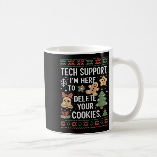 Christmas Tech Support hier om cookies Xmas M te v Koffiemok (Rechts)