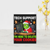 Christmas Tech Suprt Here To Delete Cookies Holida Kaart (Gele Bloem)