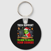 Christmas Tech Suprt Here To Delete Cookies Holida Sleutelhanger (Voorkant)