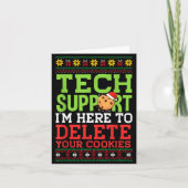 Christmas Tech Suprt Here To Delete Cookies Ugly S Kaart (Voorkant)