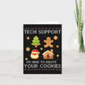 Christmas Tech Suprt Here To Delete Cookies Ugly S Kaart (Voorkant)