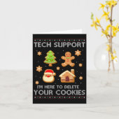 Christmas Tech Suprt Here To Delete Cookies Ugly S Kaart (Gele Bloem)
