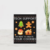 Christmas Tech Suprt Here To Delete Cookies Ugly S Kaart (Voorkant)