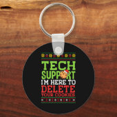 Christmas Tech Suprt Here To Delete Cookies Ugly S Sleutelhanger (Voorkant)