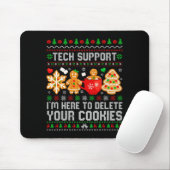Christmas Tech Suprt Here To Delete Cookies Ugly X Muismat (Met muis)