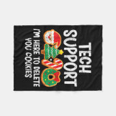 Christmas Tech Suprt Here To Delete Cookies Xmas M Fleece Deken (Voorkant (Horizontaal))