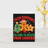 Christmas Tech Suprt Here To Delete Cookies Xmas M Kaart (Gele Bloem)
