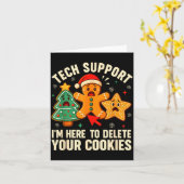 Christmas Tech Suprt Here To Delete Cookies Xmas M Kaart (Gele Bloem)