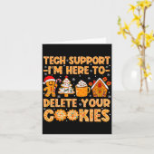Christmas Tech Suprt Here To Delete Cookies Xmas M Kaart (Gele Bloem)