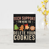 Christmas Tech Suprt Here To Delete Cookies Xmas M Kaart (Gele Bloem)
