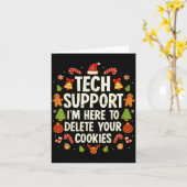 Christmas Tech Suprt Here To Delete Cookies Xmas M Kaart (Gele Bloem)