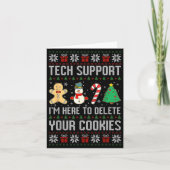 Christmas Tech Suprt Here To Delete Cookies Xmas M Kaart (Voorkant)