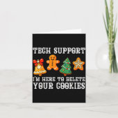 Christmas Tech Suprt Here To Delete Cookies Xmas M Kaart (Voorkant)