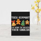 Christmas Tech Suprt Here To Delete Cookies Xmas M Kaart (Gele Bloem)