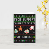 Christmas Tech Suprt Here To Delete Cookies Xmas M Kaart (Gele Bloem)